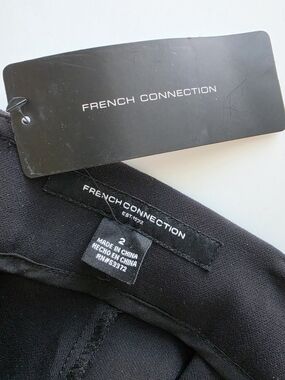 French Connection deep navy wide leg trouser new with tags size 2